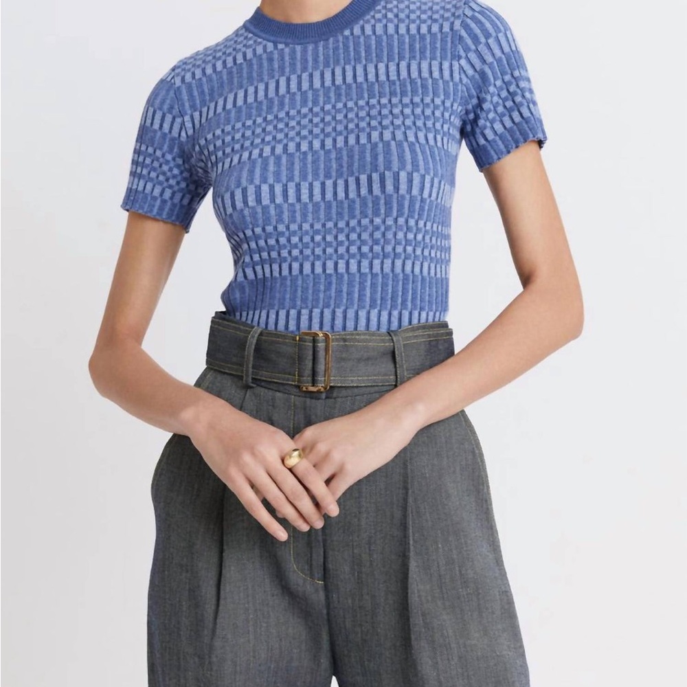 Matthew Burch Two Tone Striped Tee Sweater